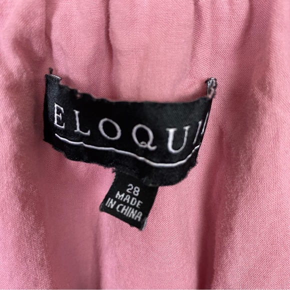 Eloquii Eyelet Tie Front Maxi Dress in Mauve Pink Sizes 22 and 28 - Picture 4 of 5